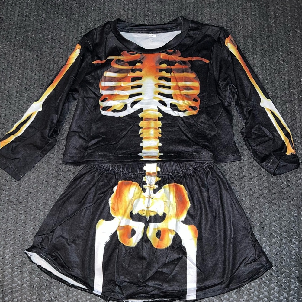 Girls halloween skeleton costume